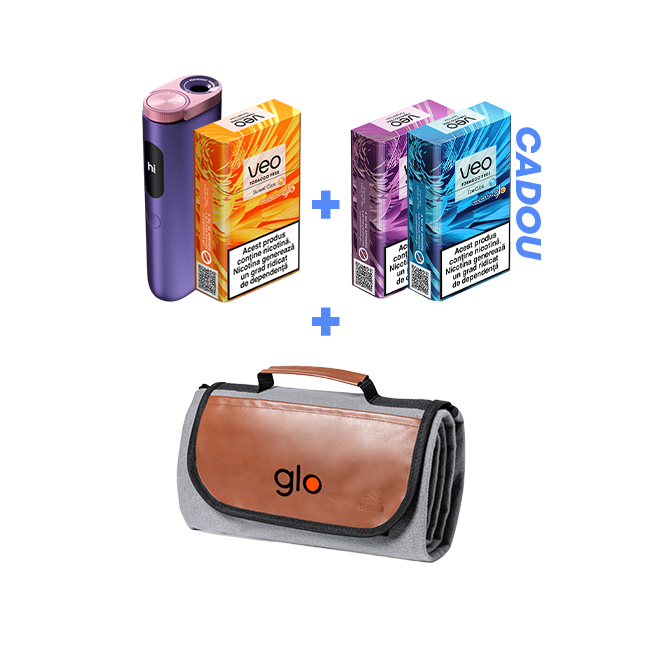 Starter Kit glo™ Hyper Pro & 1 pachet veo™ + 2 pachete CADOU + Pătura de picnic CADOU