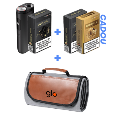 Starter Kit glo™ Hyper Pro & 1 pachet Dunhill designed for glo™ + 2 pachete CADOU + Pătura de picnic CADOU